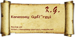 Kenessey Györgyi névjegykártya