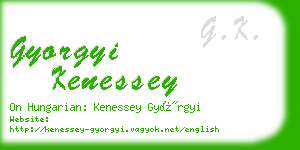 gyorgyi kenessey business card